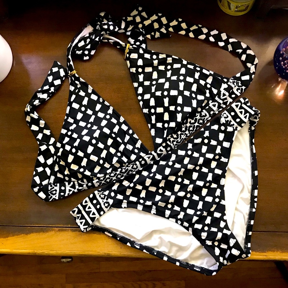 Black and white la Blanca 2 piece bikini